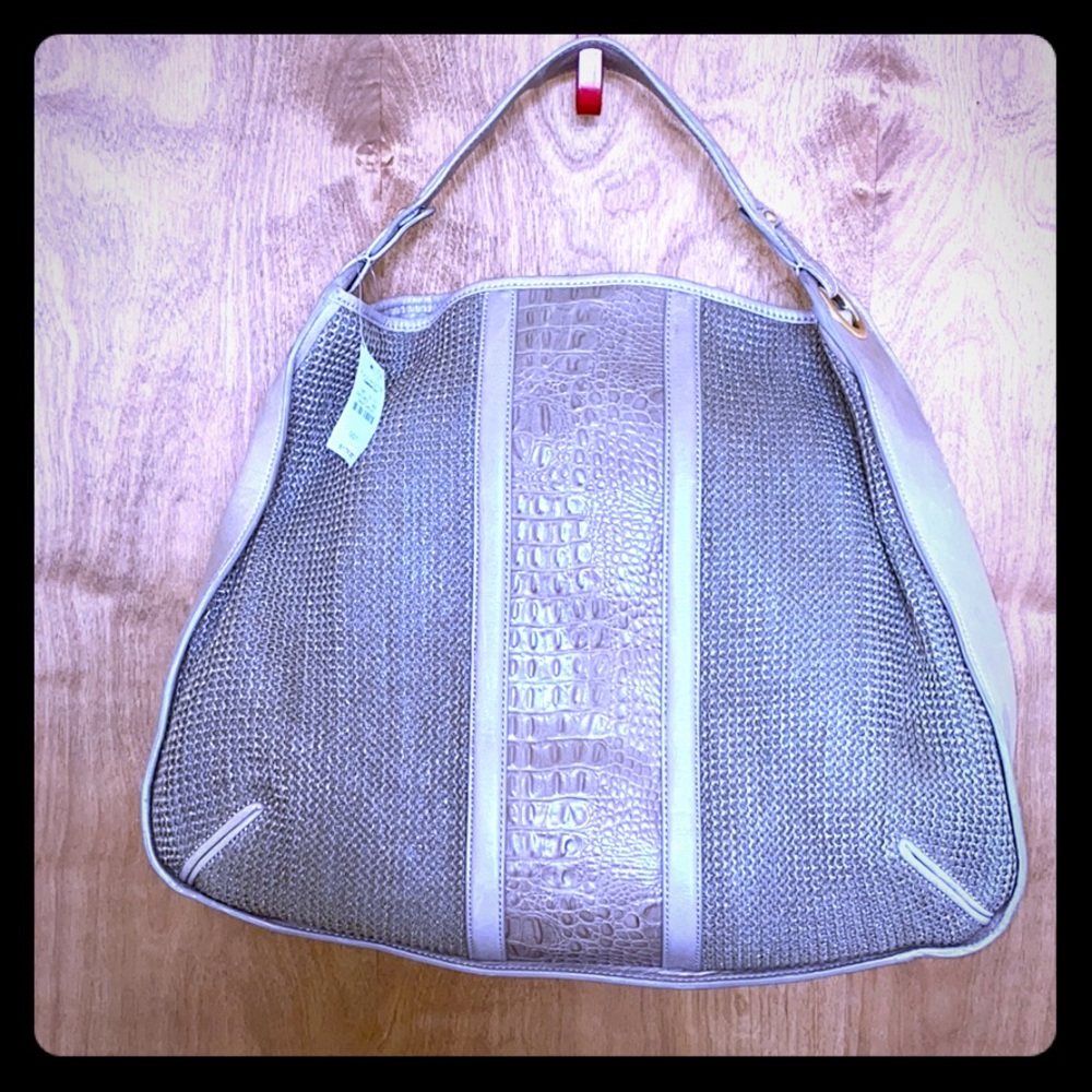 New Talbots Leather Bag in nude tones